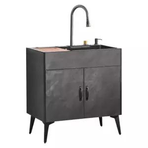 탕비실 싱크대 소형 개수대 하부장 카페 주방 보조 농막 사무실 원룸 미니 상부장 사각볼