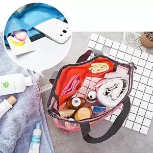 투명 비치백 물놀이 가방 여행 목욕 망사 파우치 비치가방 투명비치백 물놀이가방