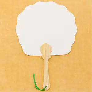 어린이 노인 나무손잡이 흰색 한지 부채5P 쉬운만들기 여름선물