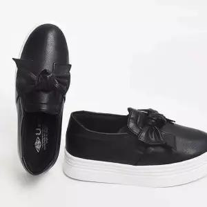 여성 하이 슬립온 편안한 슈즈 밴딩 통굽 운동화