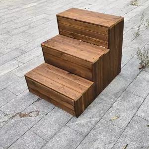 방부목 간이 계단 층계 야외 나무 디딤대 스텝 현관 발판