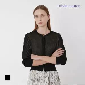 배색 숏 가디건_VOCBC3M4421