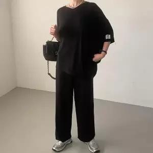 [하프클럽/]빅사이즈 604 숫자택오버핏쿨링세트 DRAU412