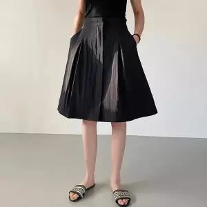 [하프클럽/]빅사이즈 604 올리지퍼밴딩스커트 DRAQ888