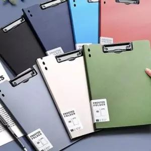 [문구/오피스] 플라스틱 정리 a4 서류철 보드 문서 클립 사무용 휴대용 더블