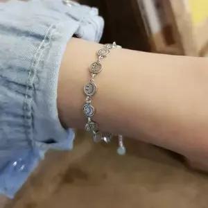 [셀러에이드]실버925 국내제작 스마일 실버팔찌 캐주얼 모양 포인트 데일리