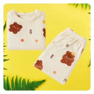 여성 곰돌이캐릭터 잠옷 캐릭터 상하세트 수면잠옷