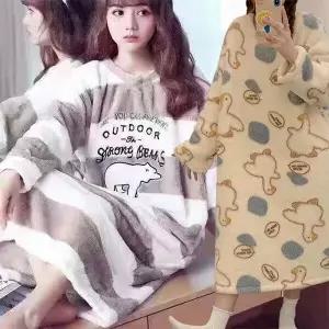 [로즈엘리]오버핏 도톰한 극세사 수면잠옷 롱원피스 2컬러 2026