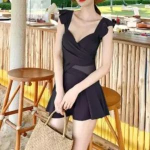 [하프클럽/]여성 여름 휴가 신축성 체형 보완 프릴 원피스 수영복