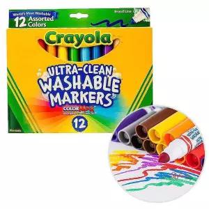 크레욜라 12색 아기 굵은 마카 워셔블 수성 1P 사인펜hij789