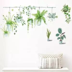 [에이치플러스몰]TBZ 수채화 식물 벽 스티커 거실 장식 어린이 방 데칼