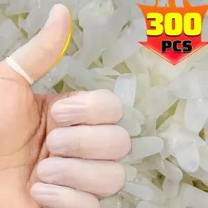 호환  일회용 라텍스 손가락 커버 미끄럼 방지 정전기 방지 손가락 침대 끝 보호대 엄지 슬리브 장갑 네일