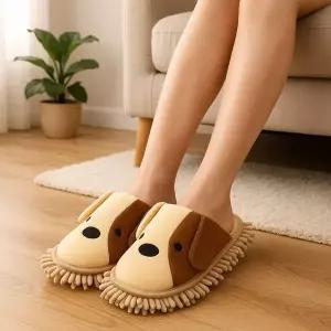 [에이치플러스몰]TBZ 리부 LYVOO 청소 걸레실내화 거실청소실내화 극세사청소