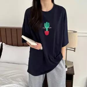 [하프클럽/보리맘]선인장 수유티 반팔 수유 티셔츠 모유 수유복