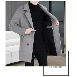 남친 하프 블랙 회색 모직 스판 카라 코트 주력 기장 프린세스 슬리브리스 원픽1