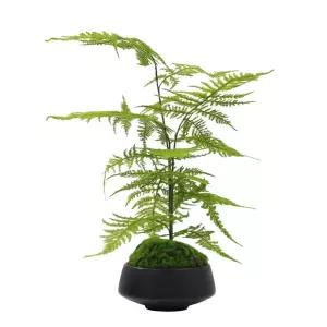 녹색 장식 분재 원주 서재 중국 식물 스타일 서예 책상