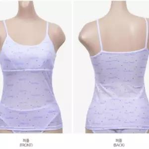 물결 하트 패턴주니어 끈 브라런닝 속옷 주니어 끈나시 아동