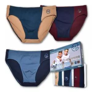 깔끔 배색 면스판 남아 삼각팬티 3종 세트 중학생 이너웨어 십대 밴드