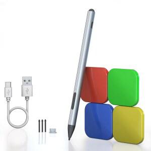 [미국배송] MICROSOFT SURFACE PRO용 펜 스타일러스 - 75일 배터리 수명 +4096 틸트 압력 + 터치스크린 캡 PRO 11 /10 /9 /8 /7 /6 /5 /4 /3 /X GO 3 /2 /1 BOOK /LAPTOP /STUDIO