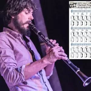 클라리넷 시트 흑풍 핑거링 차트 연습 동판 학습 테이블 1PC