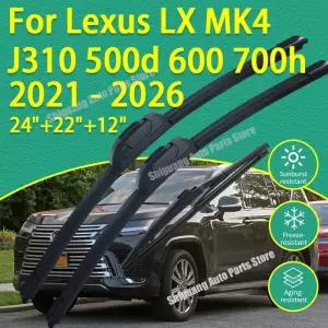 와이퍼 렉서스 LX MK4 J310 LX500d LX600 LX700h 2021 - 2026 차량용 앞뒤 실리콘 코팅 바람막이