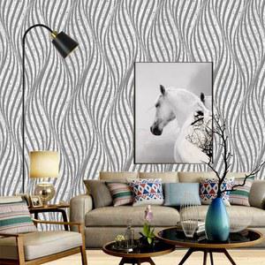 곡선형 자가 접착 벽지 S자형 핫 스탬핑 스티커 물결무늬 거실 바 레스토랑 배경 벽 PVC 벽지