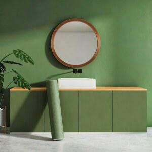 55cm 녹색 무광택 자체 접착 필름 스티커 DIY 가구 주방 찬장 테이블 벽 개조를위한 두꺼운 보호