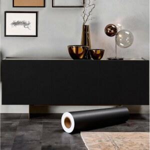 무광택 방수 벽지 검정/흰색 비닐 자체 접착식 벽 선반 라이너 테이블 도어 거실 접착식 종이 벽 장식