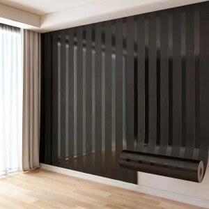 럭셔리 필앤스틱 벽 패널 셀프 접착식 골드 스트라이프 벽지 (거실 침실 포인트 벽 홈데코 리노베이션용)