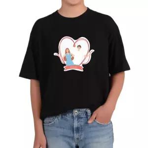 오버핏반팔티 하트 뿜뿜 커플 러브커플 연인 사랑 다양한 색상 사이즈