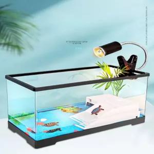 아크릴 거북이 어항 대형 키우기 수조 오픈형 반수생 흰색 풀세트 수족관 중형 원형 가정용