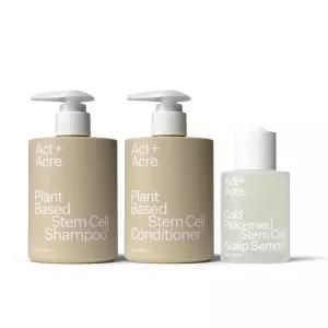 Act 에이커 콜드 프로세싱 두꺼운 모발 풀 헤어 시스템 더 두껍고 풍성한 줄기 세포 카페인 완두콩 새싹