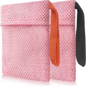 베이스켈 2팩 비누 가방 딥 각질 제거 바 파우치 세이버 포켓 바디 스크러버 샤워 목욕 스펀지 루파 핑크