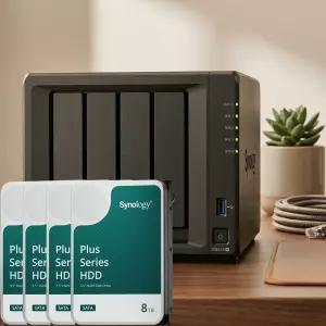 시놀로지 4베이 디스크스테이션 나스 DS425+ / HAT3320-8T 4개 영상 저장용 패키지
