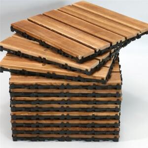 2026-WISH 목재 바닥재 4개입 간편 설치 탄화방지 접합판 두꺼운 소나무 정원