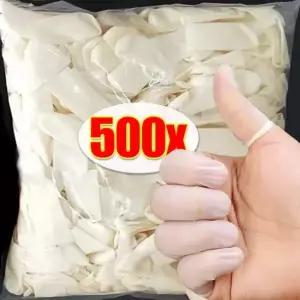 호환  일회용 손가락 커버 라텍스 손가락 침대 프로스팅 끝 보호대 장갑 슬리브 미끄럼 방지 엄지 보호대 5