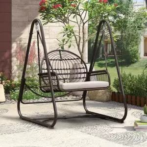 흔들그네 나무그네 행잉체어 A 살구색 쿠션증정