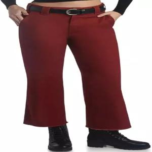 디키스 여성 작업 바지 - 하이웨이스트 레귤러 핏 와이드 레그 크롭 팬츠 페이드 헴 카프리