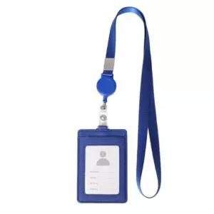 1개 블루 사원증 릴 목걸이 릴홀더 출입증 목걸이 줄