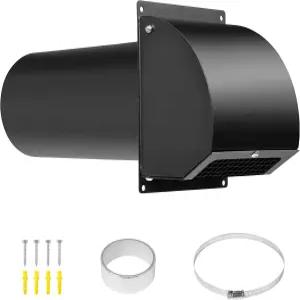 네오아더 4인치 건조기 통풍구 스크린 및 댐퍼 포함 14GA/2MM 두께의 고강도 강철 커버 환기 실외 공기