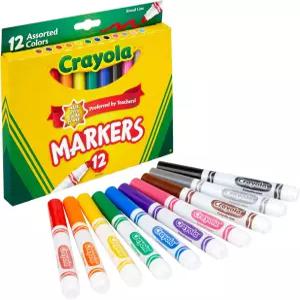 크레욜라 와이드 라인 마커 다양한 클래식 및 밝은 색상 12박스