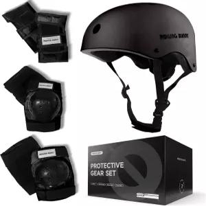 성인 및 청소년을 위한 롤링버니 스케이팅 보호 장비 세트 - 인라인 롤러 스케이트보드를 헬멧 무릎 패드