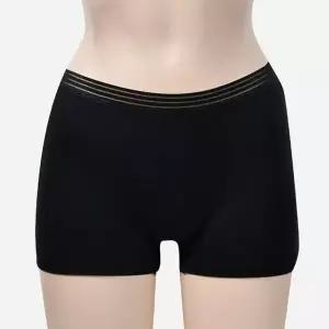 [하프클럽/]림프절 압박 적음 여성 드로즈팬티 - 블랙 사각팬티