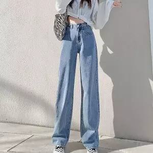 [하프클럽/]여자 봄 가을 데이트 룩 청바지 코디 연청 데님 팬츠