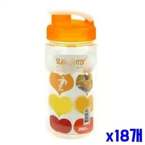 bns 귀여운 어린이 뚜껑물병 350ml 오렌지 x18개 WFLITGI