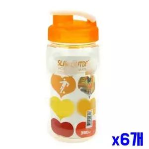 bns 귀여운 어린이 뚜껑물병 350ml 오렌지 x6개 WFLITGJ