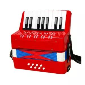 미니 아코디언 취미 소형 17키 초보자용 작은 교육 붉은 악기 취미생활