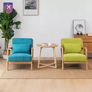 독서의자 부부 티테이블세트 카페 암체어 안락 테이블 밝은