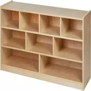 Back2School Express 9칸 이동식 블록 수납 캐비닛 달성자 장난감 정리함 내추럴