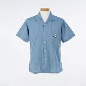 [하프클럽/]교복몰 하늘색 스트라이프 반팔셔츠 (영락고) 교복셔